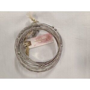 Jessica Simpson Silver-Tone Bangle Bracelet New